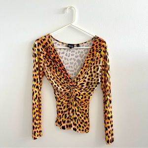 Roberto Cavalli leopard print top